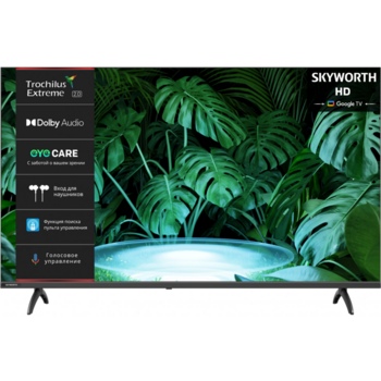 Телевизор LED Skyworth 32" 32E55G Google TV Frameless черный/черный HD 60Hz DVB-T DVB-T2 DVB-C DVB-S DVB-S2 USB WiFi Smart TV