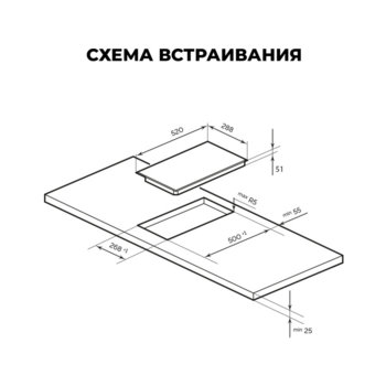 Варочная поверхность Lex EVH 320M BL черный