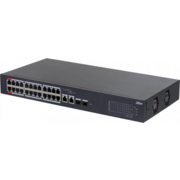 Коммутатор Dahua DH-CS4226-24ET-375 (L2) 24x100Мбит/с 2xКомбо(1000BASE-T/SFP) 2SFP 24PoE 375W управляемый