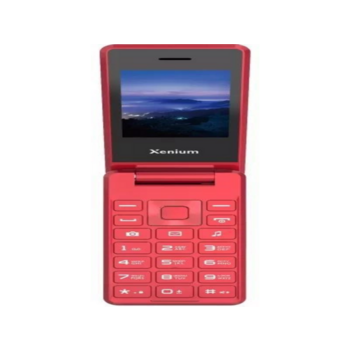 Мобильный телефон XENIUM X600 красный раскладной 2Sim 2.8" 240x320 Nucleus 0.3Mpix GSM900/1800 MP3 FM microSD max32Gb