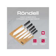 Набор ножей кухон. Rondell Spata RD-1132 компл.:6предм. с подставкой черный подар.коробка