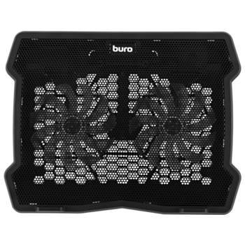 Подставка для ноутбука Buro BU-LCP150-B213 15"335x265x22мм 74.35дБ 1xUSB 2x 140ммFAN 480г металлическая сетка/пластик черный