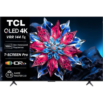 Телевизор QLED TCL 85" 85C655PRO черный 4K Ultra HD 60Hz DVB-T DVB-T2 DVB-C DVB-S DVB-S2 USB WiFi Smart TV