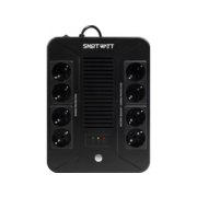 ИБП SMARTWATT UPS SAFE PRO 1000 black (линейно-интерактивный, 800VA, 600W, 8xEURO) (3703020270001)