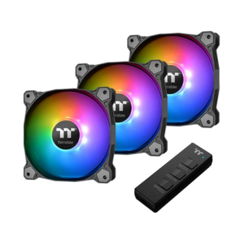 Вентилятор для корпуса Thermaltake Pure 12 ARGB 120х120x25 черный 4-pin 25.8дБ (упак.:3шт) (CL-F079-PL12SW-A) Ret