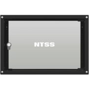 Шкаф коммутационный NTSS Lime (NTSS-WL6U5535GS-BL) настенный 6U 550x350мм пер.дв.стекл несъемн.бок.пан. 30кг черный 270мм 8.4кг 110град. 370мм IP20 сталь