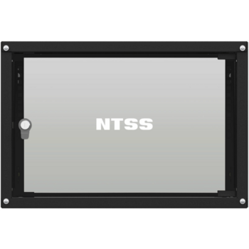 Шкаф коммутационный NTSS Lime (NTSS-WL6U5535GS-BL) настенный 6U 550x350мм пер.дв.стекл несъемн.бок.пан. 30кг черный 270мм 8.4кг 110град. 370мм IP20 сталь