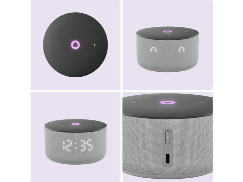 Умная колонка Yandex Станция Мини 3 Алиса серый 12W 1.0 BT/Wi-Fi (YNDX-00027GRY)
