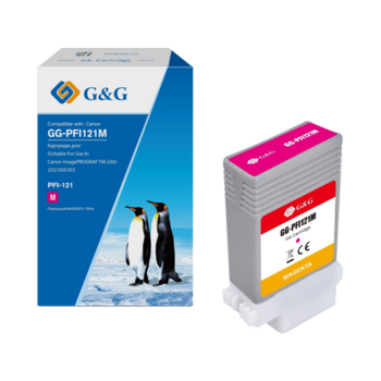 Картридж струйный G&G GG-PFI121M пурп.пигм. (130мл) для Canon imagePROGRAF TM-250/255/350/355
