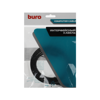 Кабель аудио-видео Buro BU-HDMI-FLAT-v1.4-1.5m HDMI (m)/HDMI (m) 1.5м. черный