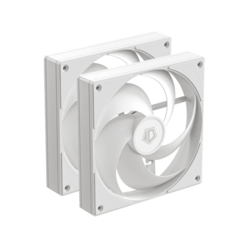 Вентилятор для корпуса ID-COOLING AS-140-W DUET (2 pcs, 140mm, 1800rpm, 72,2 CFM, 24,9 дБ, PWM 4-pin, white) (AS-140-W DUET)