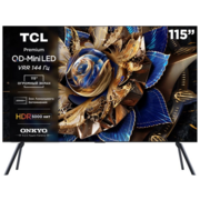 Телевизор QLED TCL 115" 115X955 черный/черный 4K Ultra HD 144Hz DVB-T DVB-T2 DVB-C DVB-S DVB-S2 USB WiFi Smart TV (RUS)