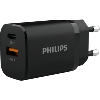 Сетевое зар./устр. Philips DLP5331 30W 1.5A (PD) USB/USB Type-C универсальное черный (DLP5331CB/74)