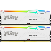 Память DDR5 2x32GB 6000MHz Kingston KF560C36BWEAK2-64 Fury Beast White Expo RGB RTL Gaming PC5-48000 CL36 DIMM 288-pin 1.35В dual rank с радиатором Ret