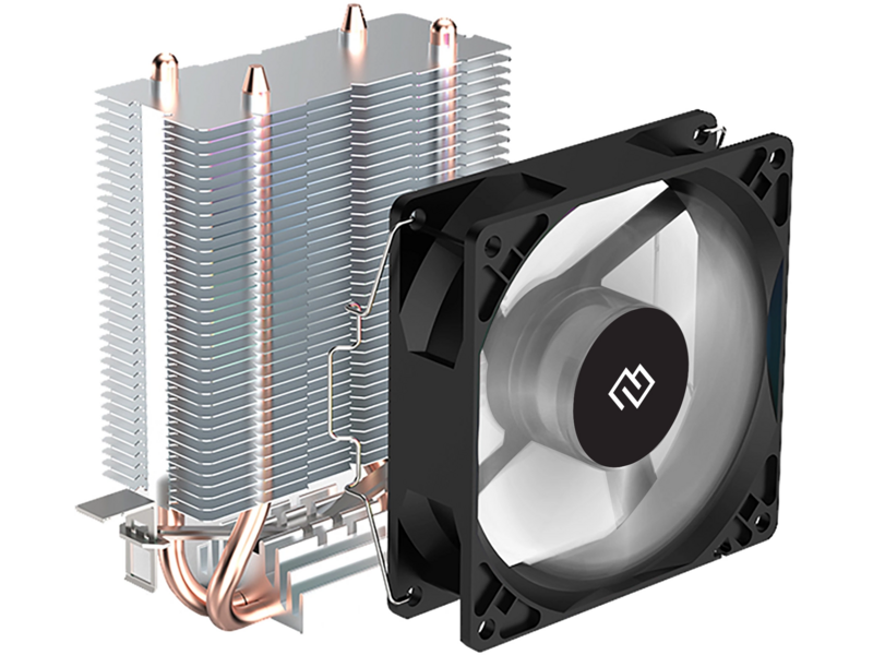 Устройство охлаждения(кулер) Digma D-CPC110-1 90x90x25mm Soc-AM5/AM4/1200/1700/1851 черный 3-pin 23dB Al+Cu 110W 245gr Ret