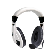 Наушники с микрофоном Defender Gryphon HN-750 белый/черный 2м накладные оголовье (63747)
