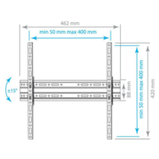 Кронштейн для ТВ ARM MEDIA PLASMA-4 black (max VESA 400x400 мм., настенный, наклонный, 22"-65", max 55 кг) (10208)