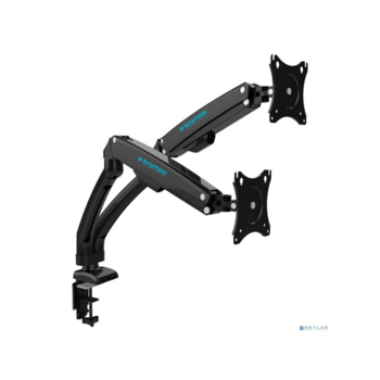 Кронштейн для мониторов ЖК Kromax OFFICE-9 черный 15"-34" макс.2x8кг настольный поворот и наклон верт.перемещ.