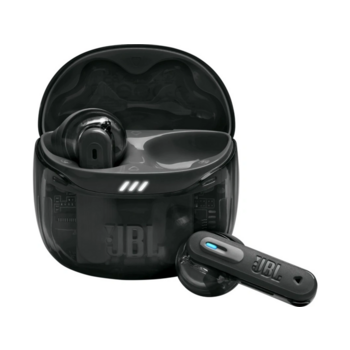 Гарнитура вкладыши JBL Tune Flex 2 Ghost Edition прозрачный/черный беспроводные bluetooth в ушной раковине (JBLTFLEX2GBLK)