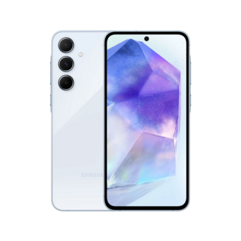 Смартфон Samsung SM-A556E Galaxy A55 5G 128Gb 8Gb голубой моноблок 3G 4G 2Sim 6.6" 1080x2340 Android 14 50Mpix 802.11 a/b/g/n/ac/ax NFC GPS GSM900/1800 GSM1900 Protect microSD max1024Gb