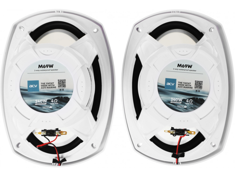 Колонки автомобильные ACV Marine M69 120Вт 89дБ 15x23см (6x9дюйм) (ком.:2кол.) коаксиальные двухполосные