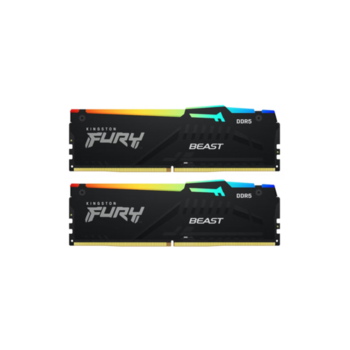 Память Kingston DDR 5 DIMM 16Gb PC48000, 6000Mhz, Kingston FURY Beast Black RGB CL30 (Kit of 2) (KF560C30BBEAK2-16)
