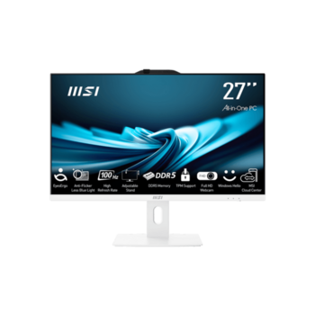 PRO AP272P 14M-617XRU (MS-AF83) 27'' FHD(1920x1080)/Intel Core i5-14400 2.50GHz 10core/16GB/512GB SSD/Integrated/WiFi/BT/2.0MP/KB+MOUSE(WLS)/noOS/1Y/WHITE