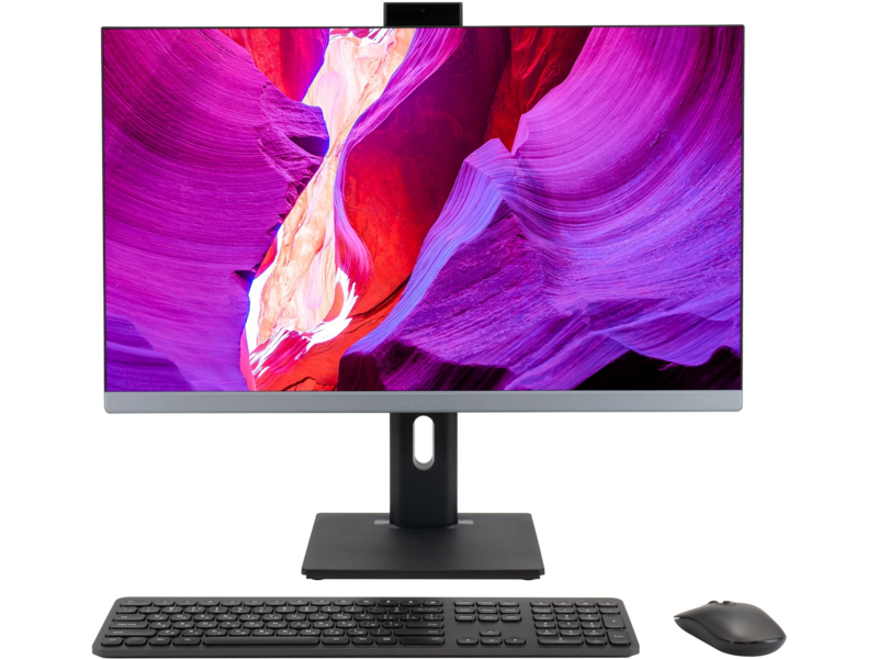 Моноблок Digma Pro Unity 27" Full HD i7 1255U (1.7) 16Gb SSD512Gb Iris Xe CR Windows 11 Pro GbitEth WiFi BT 90W клавиатура мышь Cam серый/черный 1920x1080