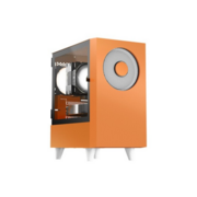 Корпус без блока питания Корпус без блока питания/ Case WIZMAX EM1, Mini-Tower, TG, 1x160mm + 1x120mm LED, 1xUSB-A 3.0 + 2xUSB-A 2.0, mATX, mITX, Woofer Orange