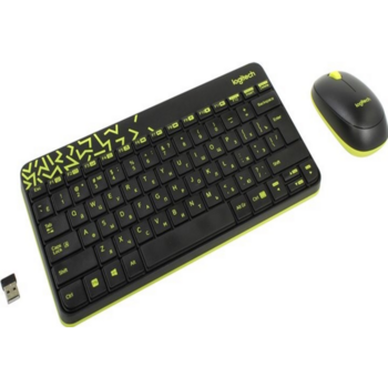 Комплект (клавиатура + мышь) Комплект (клавиатура + мышь)/ Logitech Wireless Desktop MK240 Nano Black Retail Combo