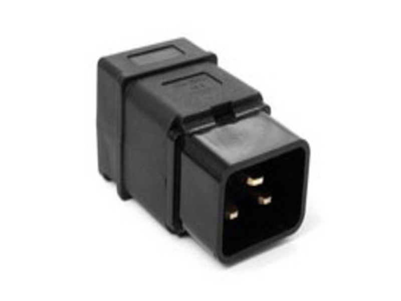 Вилка Вилка IEC 60320 C20, 16A, 250V, прямая, разборная, черная