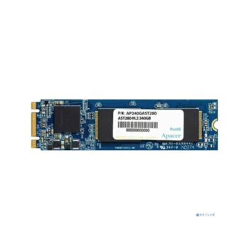 Твердотельный накопитель SSD Apacer AST280 240Gb SATA M.2 2280, R520/W495 Mb/s, 3D TLC, MTBF 1,5M, 140TBW, Retail, (AP240GAST280-1)