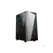 Корпус ZALMAN S4 Plus, ATX, BLACK, WINDOW, 2x3.5", 1x2.5", 2xUSB2.0, 1xUSB3.0, FRONT 2x120mm RGB, REAR 1x120mm RGB