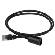 Удлинитель патч-корда UTP кат.5E, розетка RJ45 - вилка RJ-45, 0.5 м, черный