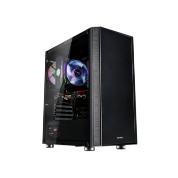 Корпус ZALMAN R2, ATX, BLACK, WINDOW, 2x3.5", 2x2.5", 2xUSB2.0, 1xUSB3.0, RGB FAN CONTROLLER, REAR 1x120mm RGB