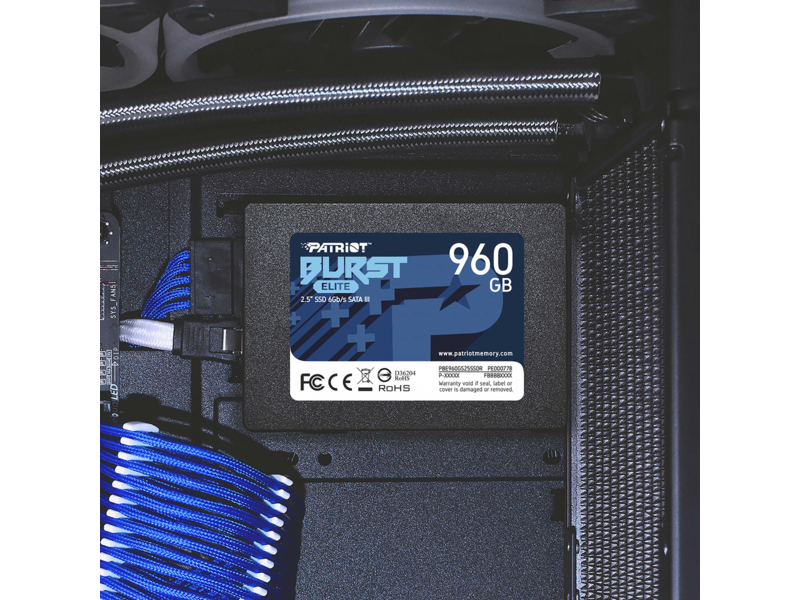 Накопитель SSD Patriot SATA-III 960GB PBE960GS25SSDR Burst Elite 2.5"