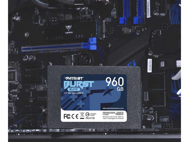 Накопитель SSD Patriot SATA-III 960GB PBE960GS25SSDR Burst Elite 2.5"