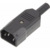 Вилка Вилка IEC 60320 C14, 10A, 250V, угловая, разборная, черная