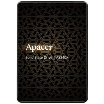 Накопитель SSD Apacer 240Gb PANTHER AS340X SATA 2.5" 7mm, R550/W520 Mb/s, 3D NAND, IOPS 38K/75K, MTBF 1,5M, 140TBW (AP240GAS340XC-1)