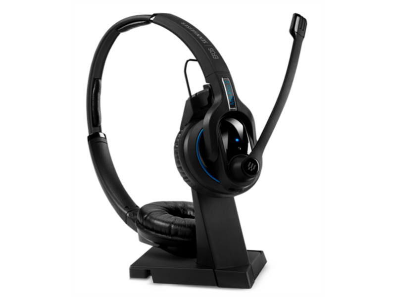 Гарнитура EPOS IMPACT MB Pro 2 UC ML, двусторонняя беспроводная гарнитура Bluetooth, подставка и Bluetooth USB-адаптер в комплекте (Sennheiser MB PRO 2 UC ML, 506046)