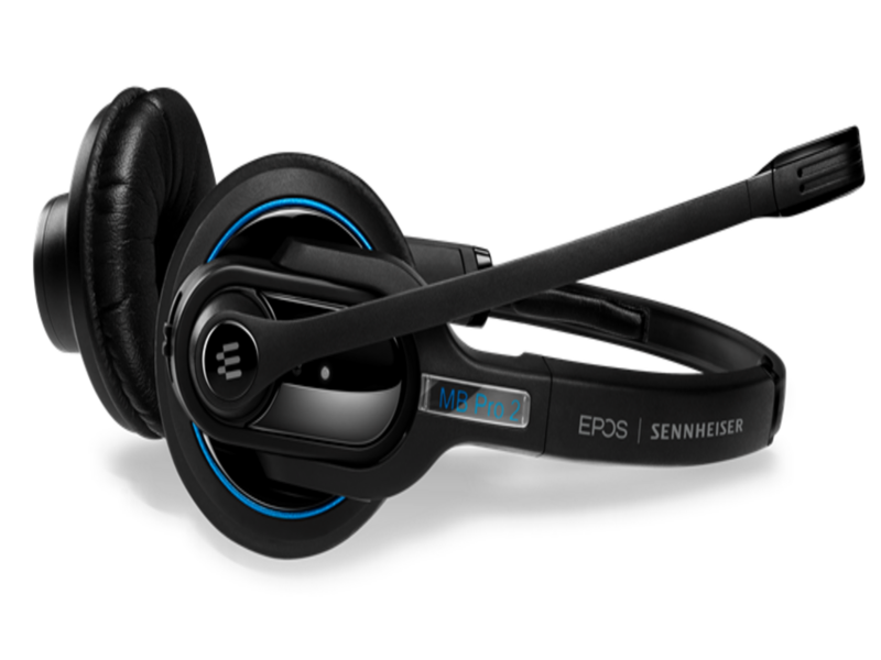 Гарнитура EPOS IMPACT MB Pro 2 UC ML, двусторонняя беспроводная гарнитура Bluetooth, подставка и Bluetooth USB-адаптер в комплекте (Sennheiser MB PRO 2 UC ML, 506046)