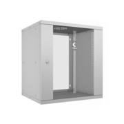 Cabeus WSC-05D-12U55/45 Шкаф телекоммуникационный настенный 19" 12U, серия LIGHT разборный, дверь стекло, цвет серый