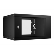 Шкаф телекоммуникационный настенный 19" 4U Cabeus WSC-05D-4U55/45-BK Шкаф телекоммуникационный настенный 19" 4U, серия LIGHT разборный, дверь стекло, цвет черный