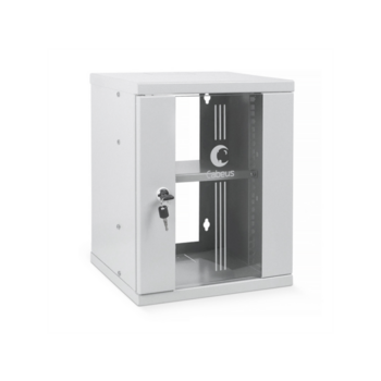 Cabeus WSC-8U Шкаф телекоммуникационный настенный 10" 8U 326x300x405mm (ШхГхВ) дверь стекло