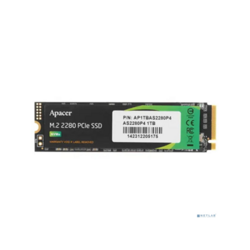 Накопитель SSD Apacer 1000Gb M.2 2280 PCIe Gen3x4, R3000/W2000 Mb/s, 3D TLC, MTBF 1.5M, NVMe, 800TBW, Retail, 3 years (AP1TBAS2280P4-1)