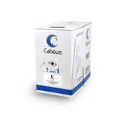 кабель Cabeus FTP-4P-Cat.5e-SOLID-GY Кабель витая пара экранированная FTP (F/UTP), категория 5e, 4 пары (24 AWG), одножильный, экран - фольга (305 м), PVC нг(А)-LS