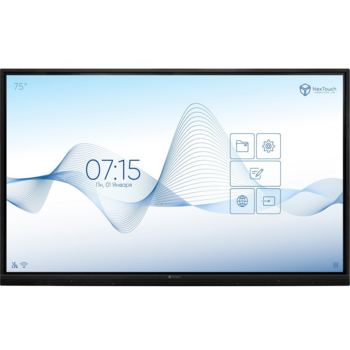 Мультимедийное устройство Интерактивный комплекс NextPanel 75, 75", 4К (3840*2160), 370 кд/м2, 4000:1, IR, 10 мс, 20 касаний, Wi-Fi, Android 8.0. OPS модуль: процессор Intel Core i5, DDR4 8Гб, SSD 128Гб