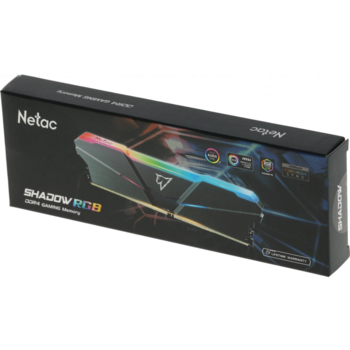 Оперативная память Netac Shadow RGB 16GB DDR4-3200 (PC4-25600) C16 16-20-20-40 1.35V XMP Memory module (DIMM) Grey