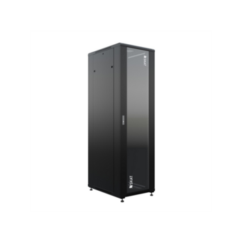 Телекоммуникационный шкаф (4402) Бастион SKAT TB-22R680GF-B Телекоммуникационный шкаф 22U/600x800мм/Пд-стекло/Зд-металл/RAL9005/53,3кг/1.5 л.г