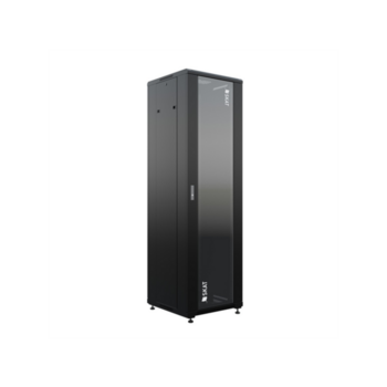 Телекоммуникационный шкаф (4400) Бастион SKAT TB-22R660GF-B Телекоммуникационный шкаф 22U/600x600мм/Пд-стекло/Зд-металл/RAL9005/47,5кг/1.5 л.г